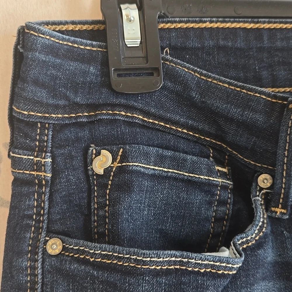 Denizen From Levis Women's Modern Boot Cut Dark Blue Denim Jeans Size 10 - Picture 4 of 12